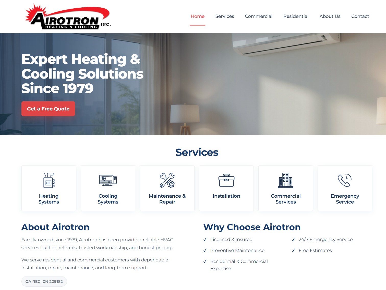 Airotron project screenshot